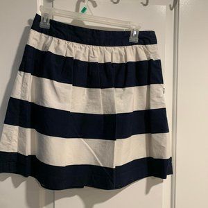 Banana Republic Navy Blue & White Stripe Skirt